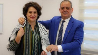 Palestinian Ambassador meets Priyanka Gandhi. Congratulates her on her victory in Wayanad by-election