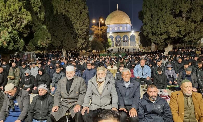 130000 Palestinians Attend Friday Taraweeh Prayer at Al Aqsa Despite Israeli Restrictions