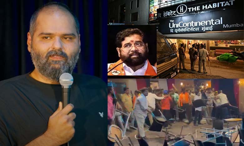 Comedian Kunal Kamras Studio Vandalized in Mumbai After Satirical Video on Shinde Arrest Demanded