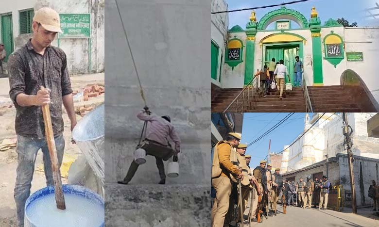 Painting Work Begins at Sambhal Jama Masjid Under ASI Supervision