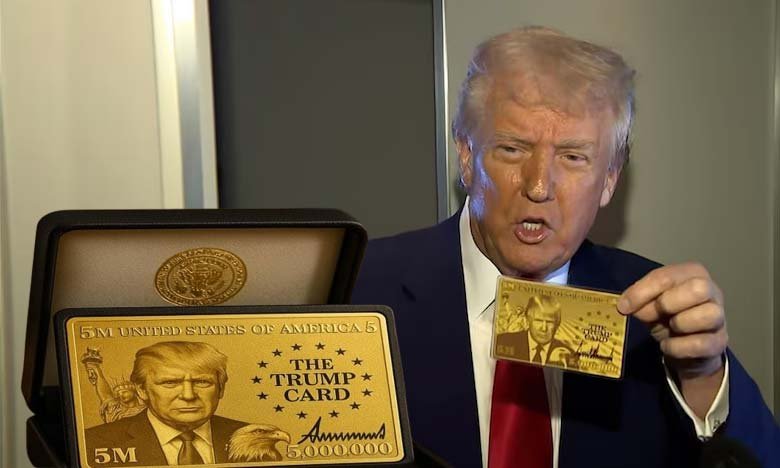 Trump Reveals Golden Residency Card Worth 5 Million Dollars