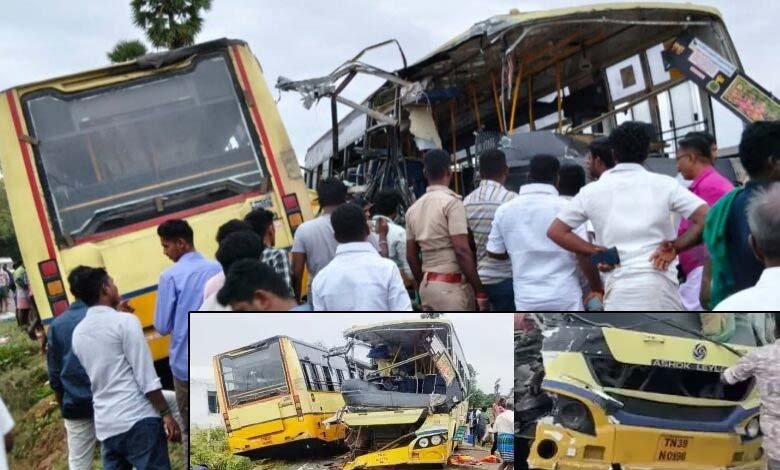 10 Killed 20 Injured as Two Buses Collide in Tamil Nadu