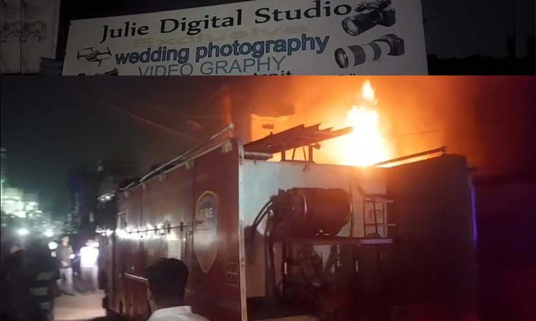Fire Breaks Out at Photo Studio in Yakutpura Hyderabad