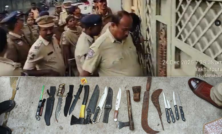 Hyderabad Police Raid Zafar Pahalwans House Illegal Weapons Seized in Junaid Murder Probe