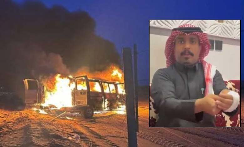 Saudi Man Rescues Six Women Teachers from Burning Bus Shows Brave Act on Tabarjal Highway