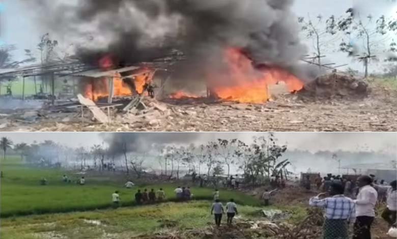 18 Workers Killed in Massive Explosion at Firecracker Factory in Kakinada Andhra Pradesh