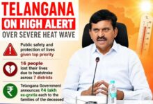 Heatwave High Alert Issued for Telangana Government Announces 4 Lakh Compensation for Heatwave Victims