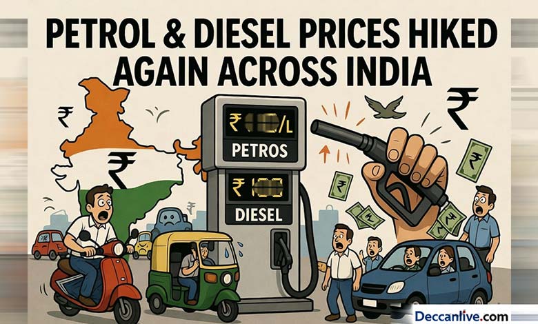 Petrol and Diesel Prices Hiked Again Across India, Hyderabad Rates Cross ₹115