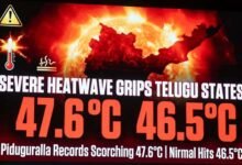 Severe Heatwave Grips Telugu States Piduguralla Records 47.6C and Nirmal Hits 46.5C